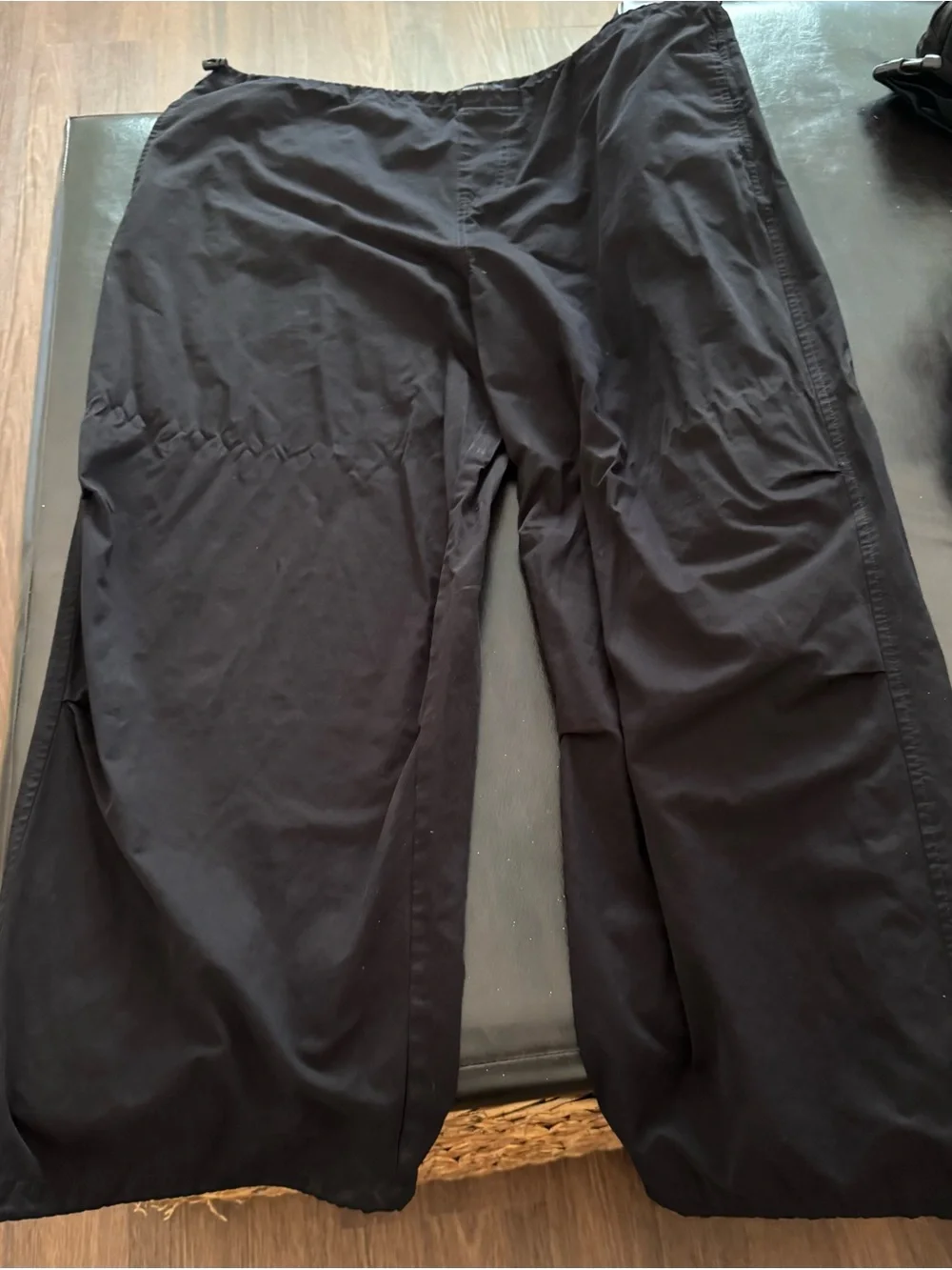 (2) pair Forever 21 Parachute pants Black s L Pink s XL